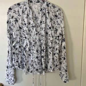 White flower blouse